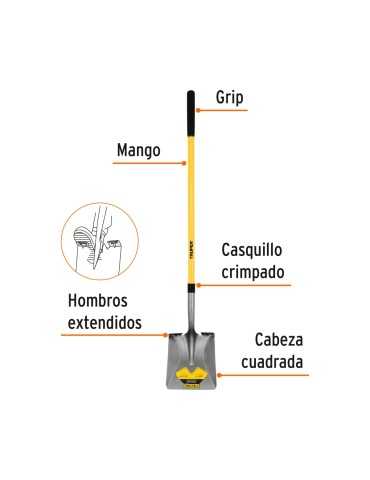 Pala cuadrada larga TRU PRO Truper - 3