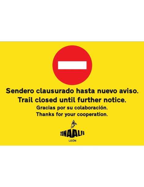 Sinal de caminho fechado personalizado