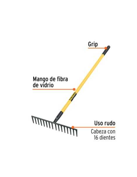 Ancinho reto de 16 dentes Ancinho reto de 16 dentes