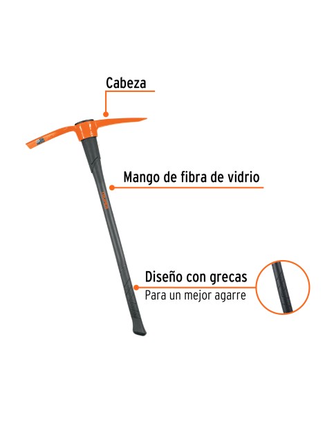 Pico pala mango de fibra Truper - 2 Pico pala mango de fibra Truper - 2