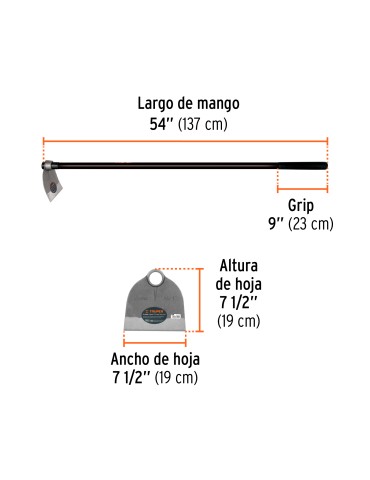 Azada no1 com cabo de fibra de vidrio