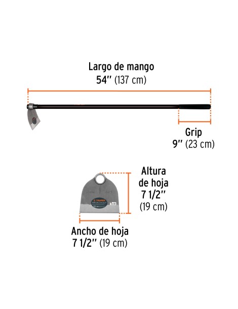 Azada no1 com cabo de fibra de vidrio Azada no1 com cabo de fibra de vidrio