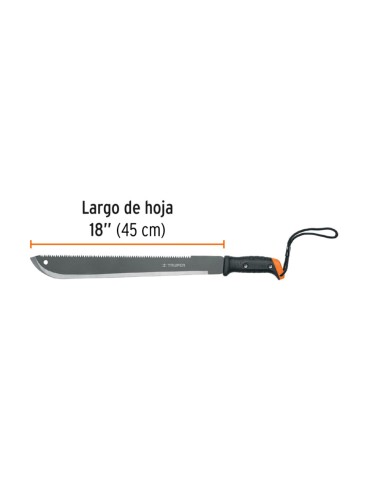 Machete de doble filo 45 cms