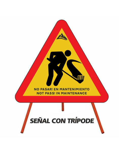 Signal de travaux routiers avec construction de sentiers de trépied MuchMoreTrails - 1